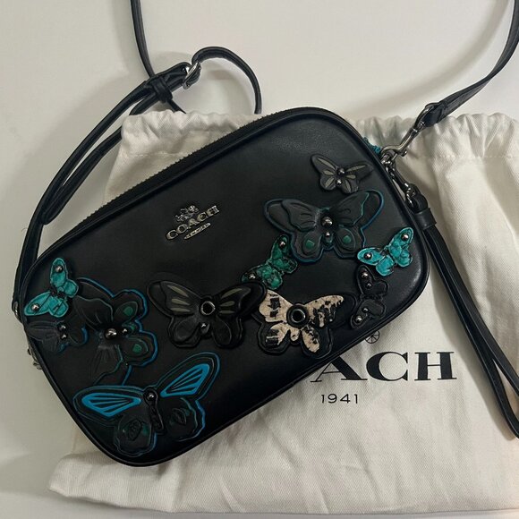 Coach Butterfly Applique Convertible Crossbody Bag - Picture 9 of 9